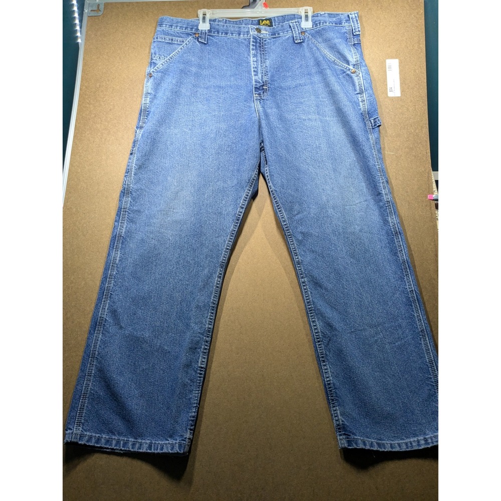 Lee Mens Loose Fit Carpenter Jeans 42x29 Blue Denim Workwear 2887910